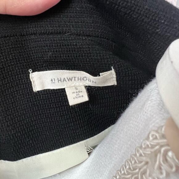 41 Hawthorn size small black jacket with wool shoulder patches & accents #1345 - Picture 6 of 9